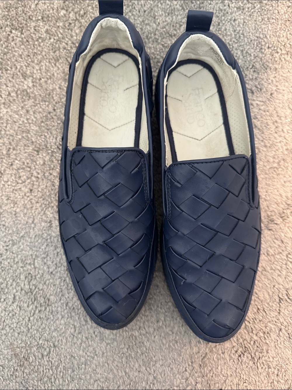 Women’s Navy Woven Slip-On Casual Shoes